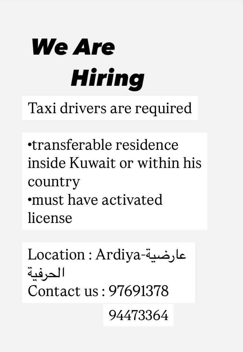 Taxi drivers are required