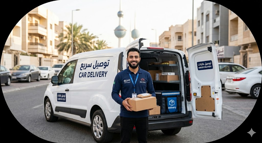 مندوب توصيل أغراض هدايا او اكسسوارات واكل واوراق اسعار لتناول الجميع داخل الكويت