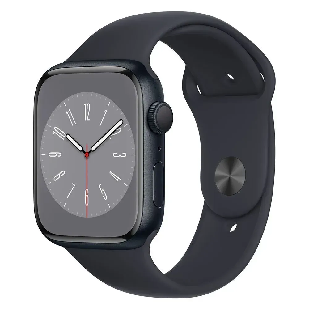 للبيع بارخص سعر ساعة ابل S8 جديدة Apple Watch series 8 GPS 45mm - Midnight Aluminium