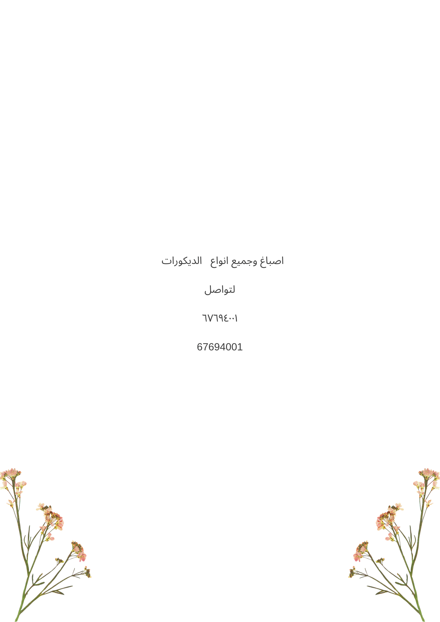 اصباغ عامه وديكوات