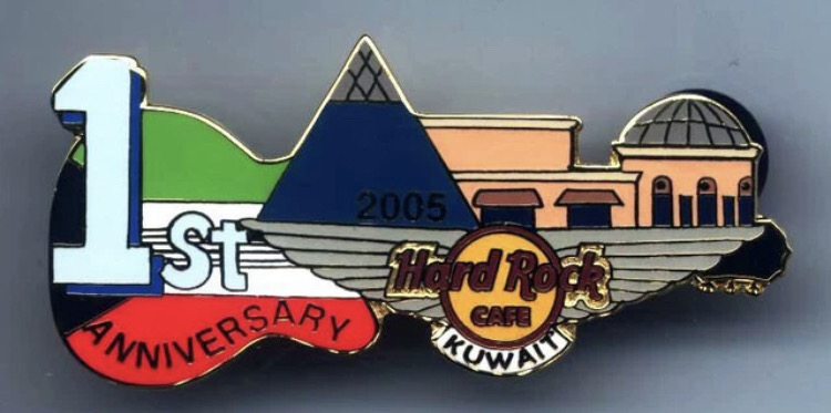 HARD ROCK CAFEKUWAIT 1st Anniversary Pin Limited Edition 200