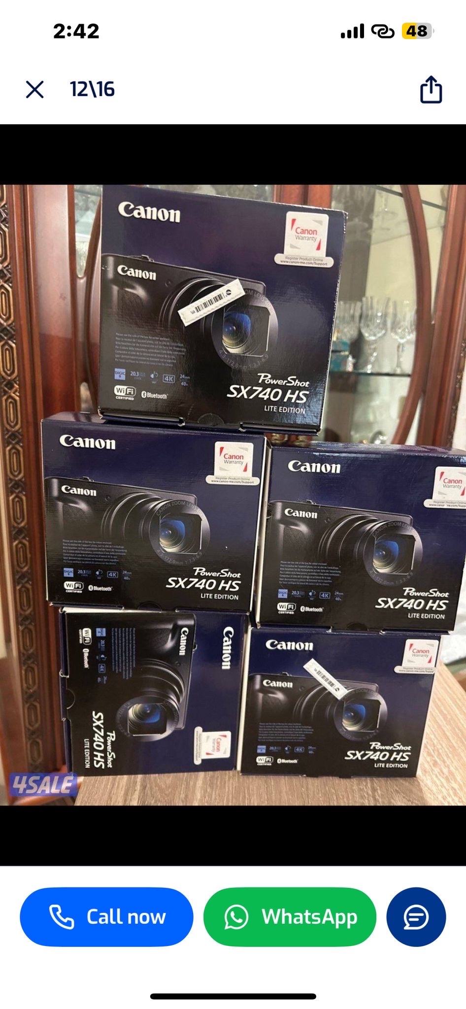 كاميرا كانون SX740جديد سعر ٢٥٠ حتى نفاد كميه